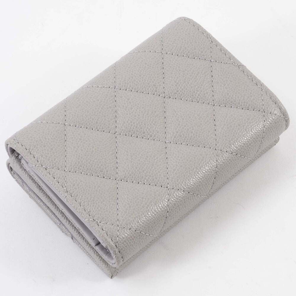 CHANEL Gray Caviar Leather Wallet - Picture 9 of 16